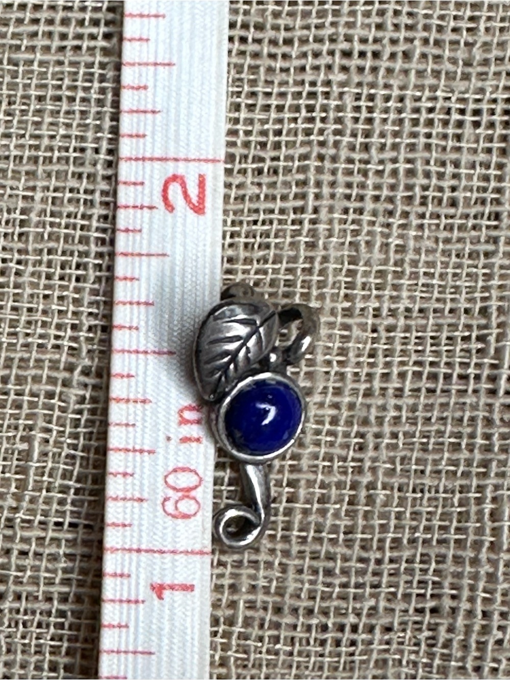Carolyn Pollack Lapis Lazuli Sterling Silver 925 Leaf Necklace Pendant - Picture 5 of 5